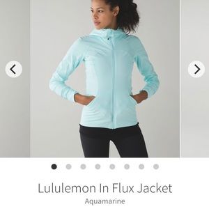 Lululemon In Flux jacket in Aquamarine. Size 10